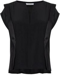 Max Mara - V-Neck Panel Blouse - Lyst