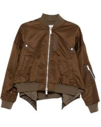 Sacai - Zipped Bomber Jacket - Lyst