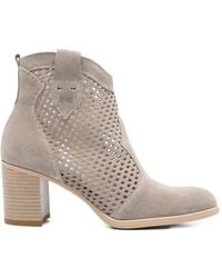 Nero Giardini - Cut-Out Suede Ankle Boots - Lyst