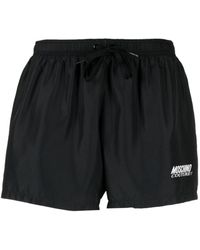 Moschino - Logo-print Elasticated-waist Swim Shorts - Lyst