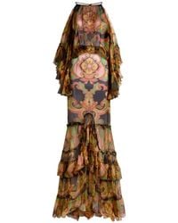 Etro - Ruffled Floral-Print Maxi Dress - Lyst