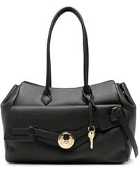 Love Moschino - Padlock-Detail Pebbled-Leather Tote Bag - Lyst
