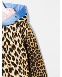 Roberto Cavalli - Leopard-Print Zip-Up Hoodie - Lyst