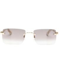 Cartier - Rimless Rectangle-Frame Sunglasses - Lyst