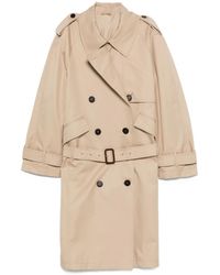 コート THE ATTICO Double-breasted trench coat Gray The Attico Double-breasted Trench Coat | italist