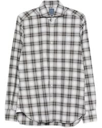 Barba Napoli - Plaid Button Shirt - Lyst