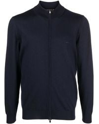 BOSS - Fine-Knit Zip-Up Cardigan - Lyst