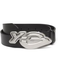 Y-3 - Logo-Plaque Leather Belt - Lyst