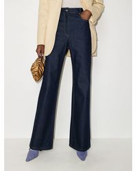 Paco Rabanne High Waisted Flared Jeans - Blue