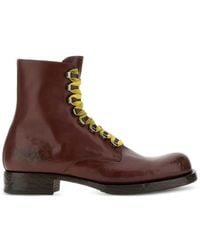 Prada - Leather Ankle Boots - Lyst
