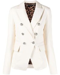 Philipp Plein - Double-Breasted Leather Blazer - Lyst