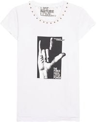Freecity - Stud-Detail Cotton T-Shirt - Lyst