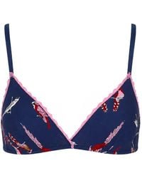 Laura Urbinati - Soutien-Gorge Imprimé À Bords Festonnés - Lyst