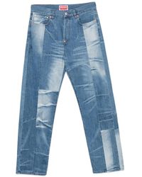 KENZO - Jean Droit À Empiècements Patchwork - Lyst