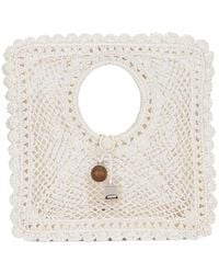 Jacquemus - Le Carré Crochet-Knit Raffia Bag - Lyst