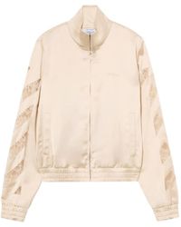 Off-White c/o Virgil Abloh - Veste Bomber En Satin À Empiècement En Dentelle - Lyst