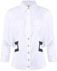 Elisabetta Franchi - Tie-Detail Shirt - Lyst