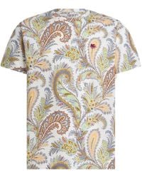 Etro - Floral-Print T-Shirt - Lyst