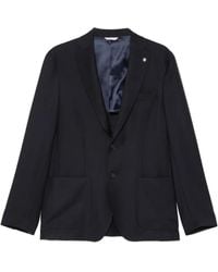 Manuel Ritz - Notched-Lapels Single-Breasted Blazer - Lyst