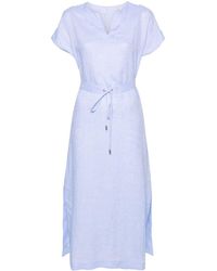 Peserico - Linen Belted Dress - Lyst
