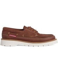 DSquared² - Lace-Up Leather Boat Shoes - Lyst