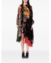 Balenciaga - Floral-Print Ruffled Dress - Lyst