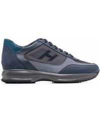 Hogan - Panelled Suede-Leather Sneakers - Lyst
