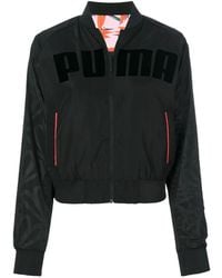 PUMA - Reversible Logo-Print Bomber Jacket - Lyst