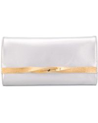 Joe Browns Womens Silver Floral Clutch Bag