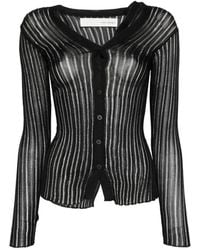 Isabel Benenato - Sheer Ribbed Cardigan - Lyst