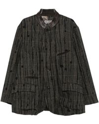 Ziggy Chen - Check Paint-Splatter Blazer - Lyst