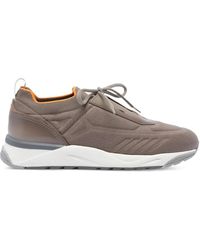 Santoni - Knitted Lace-Up Sneakers - Lyst