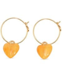 Bimba Y Lola - Resin Heart Hoop Earrings - Lyst