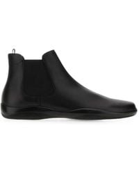 Prada - Leather Ankle Boots - Lyst