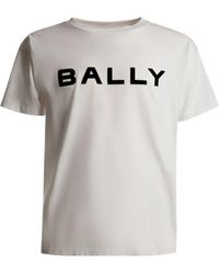 Bally - Logo-Embroidered Cotton T-Shirt - Lyst