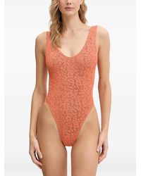 Bondeye - Leopard-Pattern Crinkle-Effect Swimsuit - Lyst
