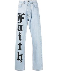 Faith Connexion - Logo-print Loose Straight-leg Jeans - Lyst