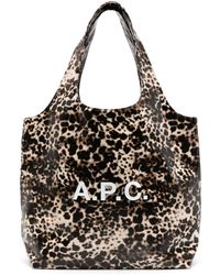 A.P.C. - Ninon Shopper mit Logo-Print - Lyst