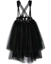 Noir Kei Ninomiya - Harness-fastened Tulle Skirt - Lyst
