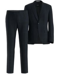 BOSS - Check-Pattern Wool Suit - Lyst