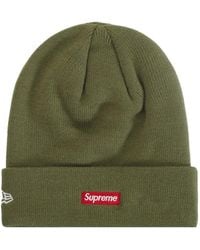 Supreme - X New Era Logo-Patch Beanie Hat - Lyst
