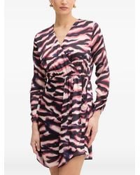 Morgan - V-Neck Wrap Mini Dress - Lyst