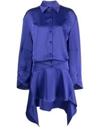 The Attico - アシンメトリーヘム シャツドレス - Lyst