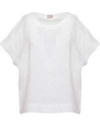 Emme - Linen Short-Sleeved Blouse - Lyst