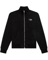 ★DIESEL★ S Gander Half Zip-up Sweatshirt Black A121340KJAN DIESEL S-Gander-R Zip-Up Sweatshirt in Black for Men | Lyst