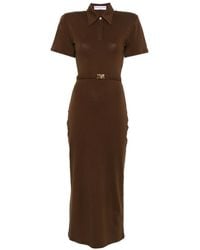 ROWEN ROSE - Midikleid mit kurzen Ärmeln - Lyst
