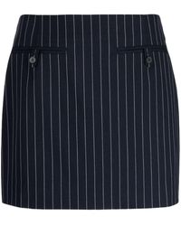 STAUD - Annette Pinstripe-pattern Miniskirt - Lyst