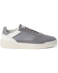 Brunello Cucinelli - Panelled Leather-suede Sneakers - Lyst