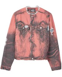CAMPERLAB - Denim Jack Met Knoopsluiting En Gerafeld Effect - Lyst