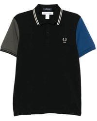 Comme des Garçons - X Fred Perry Poloshirt Met Colourblocking En Korte Mouwen - Lyst